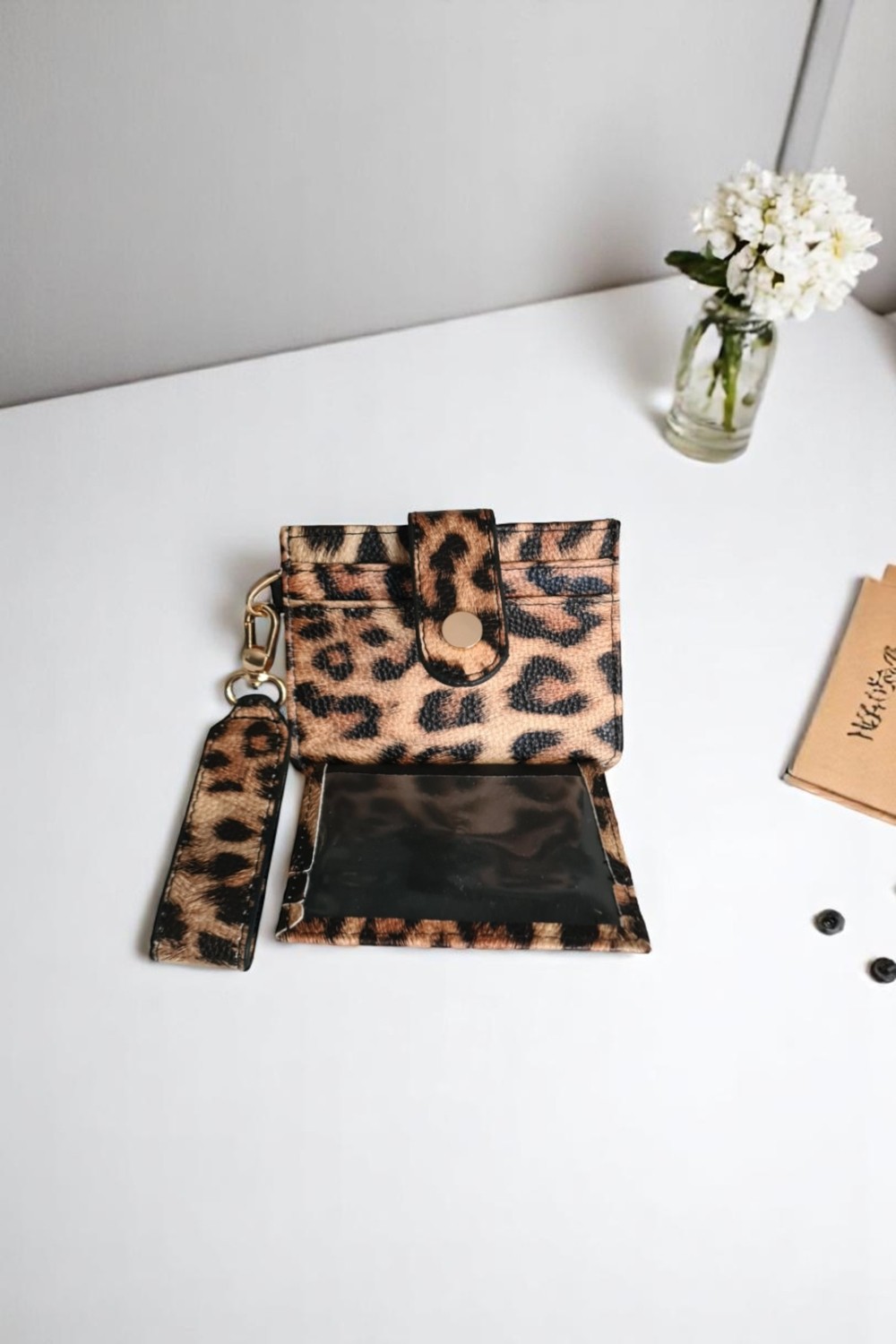 Class Bag Kadın Leopar Anahtarlık Detaylı Kartlık görsel 3