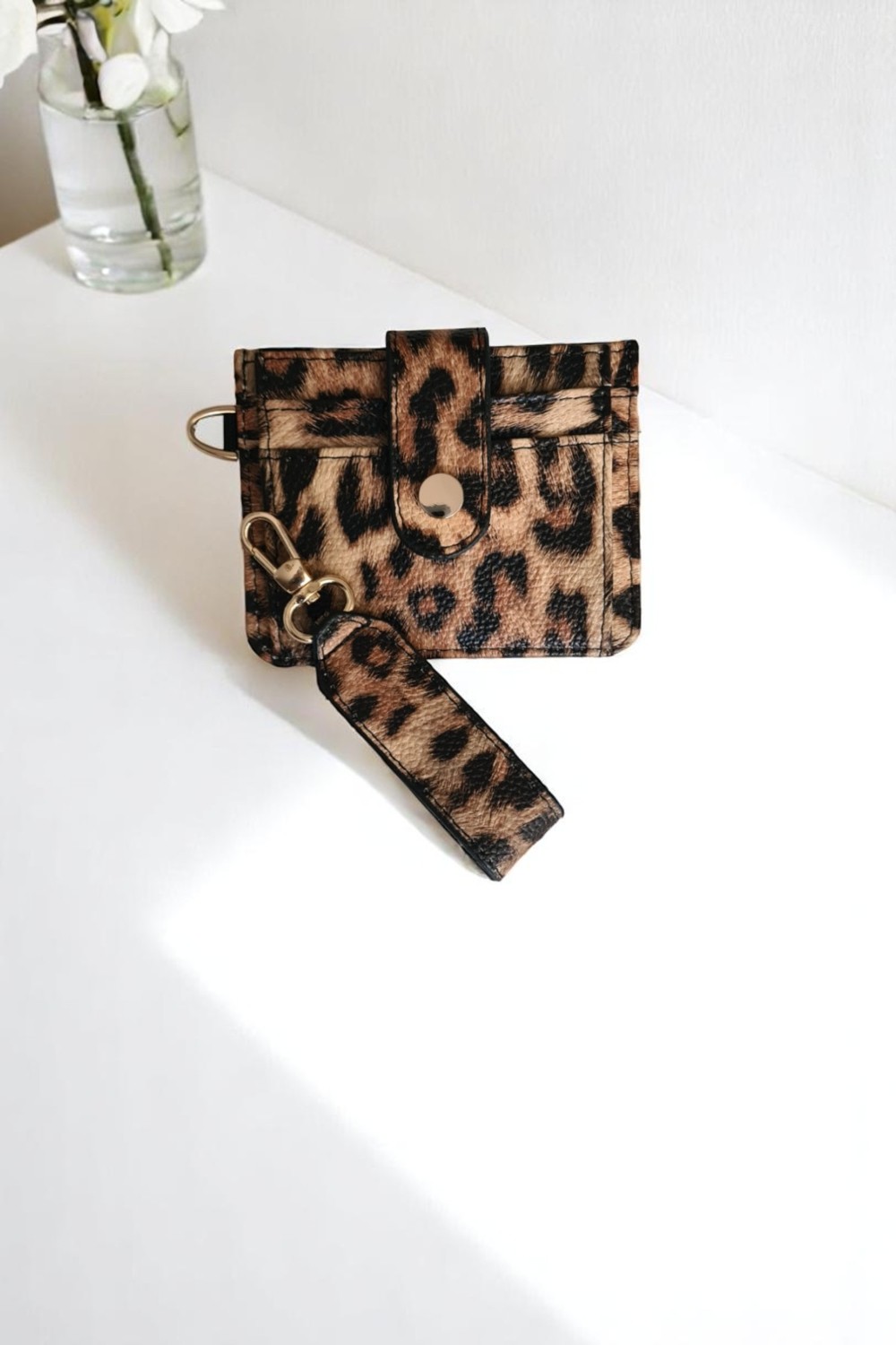 Class Bag Kadın Leopar Anahtarlık Detaylı Kartlık görsel 4
