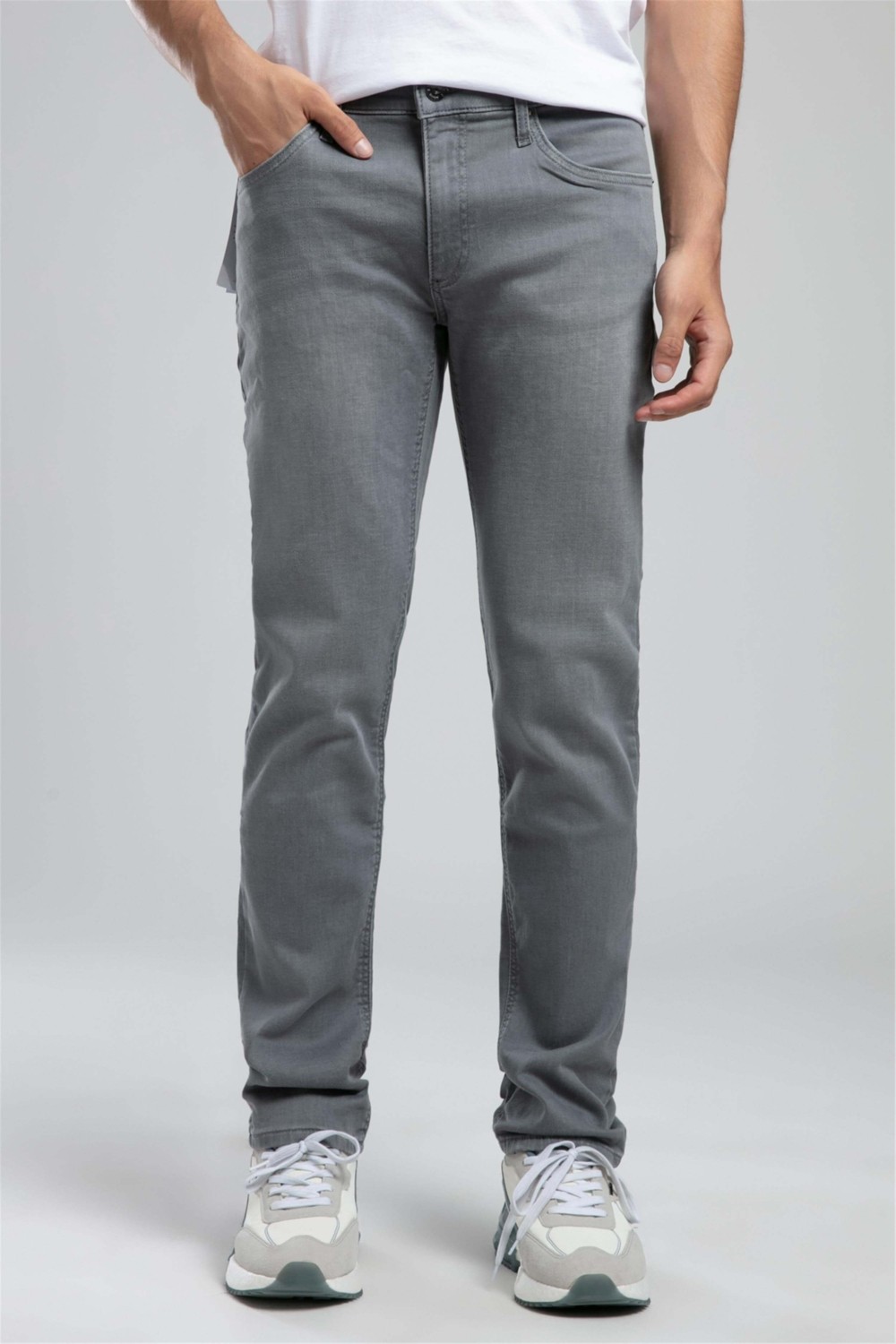 Lee Cooper Marco Normal Bel Dar Kesim Düz Paça Gri Erkek Jean Pantolon görsel 2