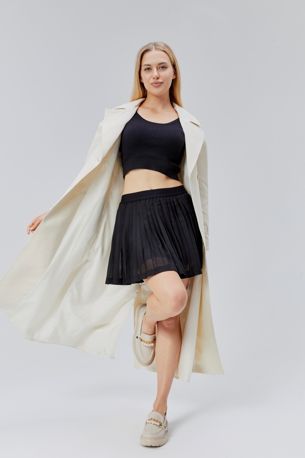 Bolivente Oversize Rüzgarlık Detaylı Trençkot görsel 6