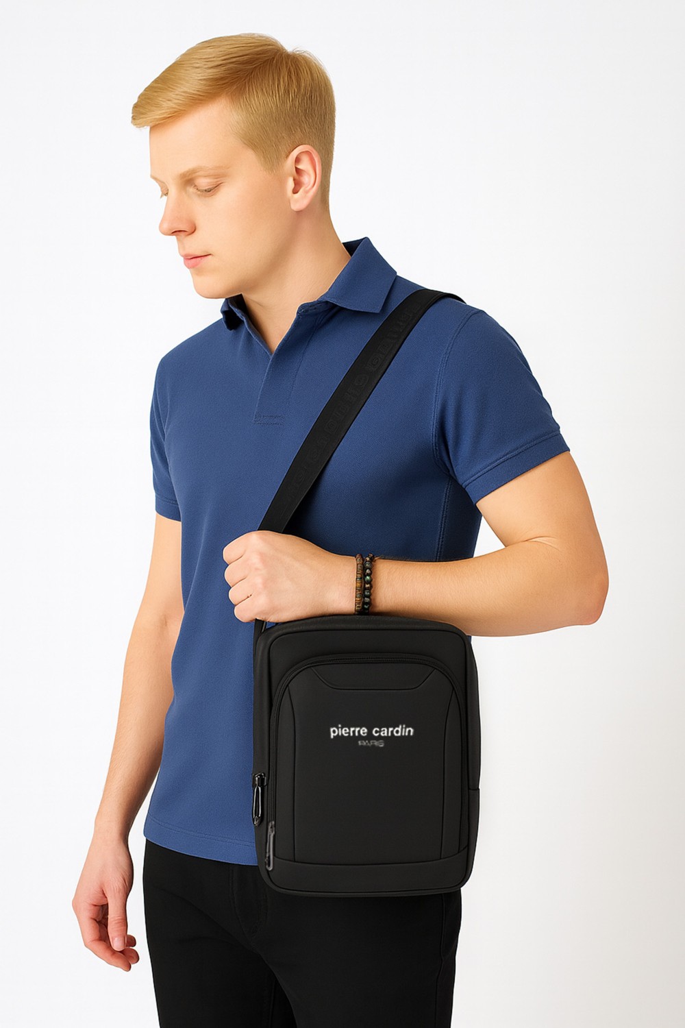 Pierre Cardin Siyah Erkek Çanta Poliüretan Malzeme ile Günlük Kullanım İçin Modern Tasarım görsel 6