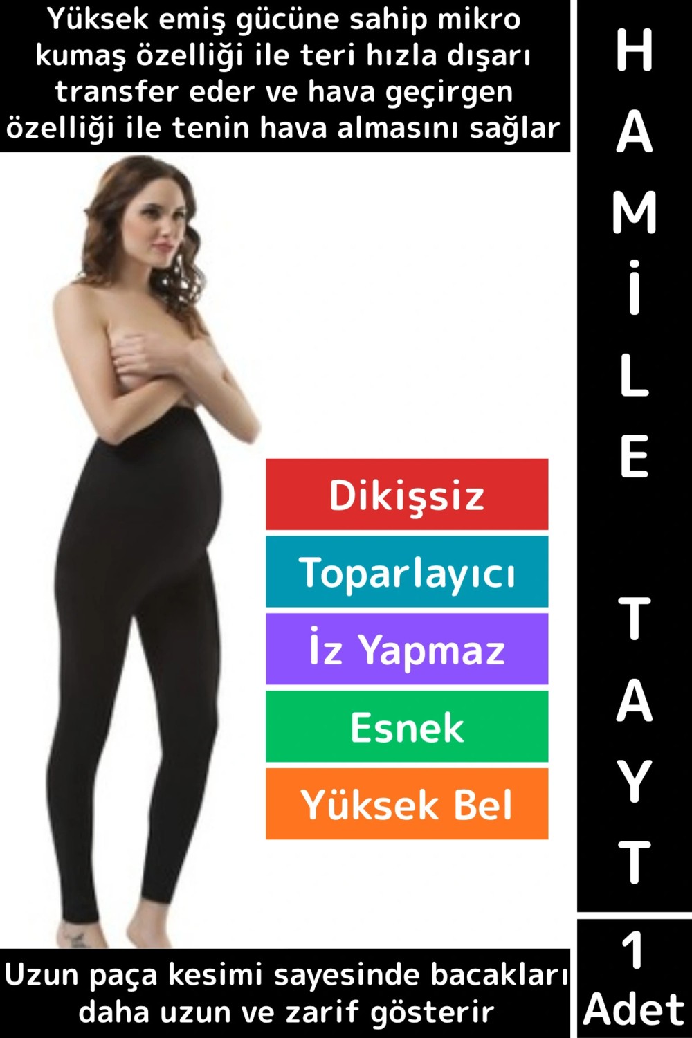 Wintoup Iz Bırakmaz Şekillendiren Toparlayan Esnek Hava Alan Kumaş Destekli Dikişsiz Yüksek Bel Hamile Tayt