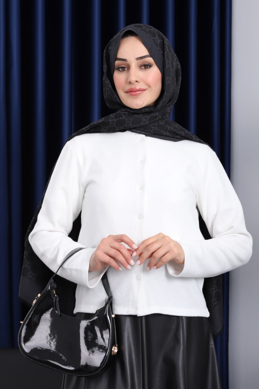 İmaj Butik Kahverengi Düğmeli Dokulu Hırka görsel 6