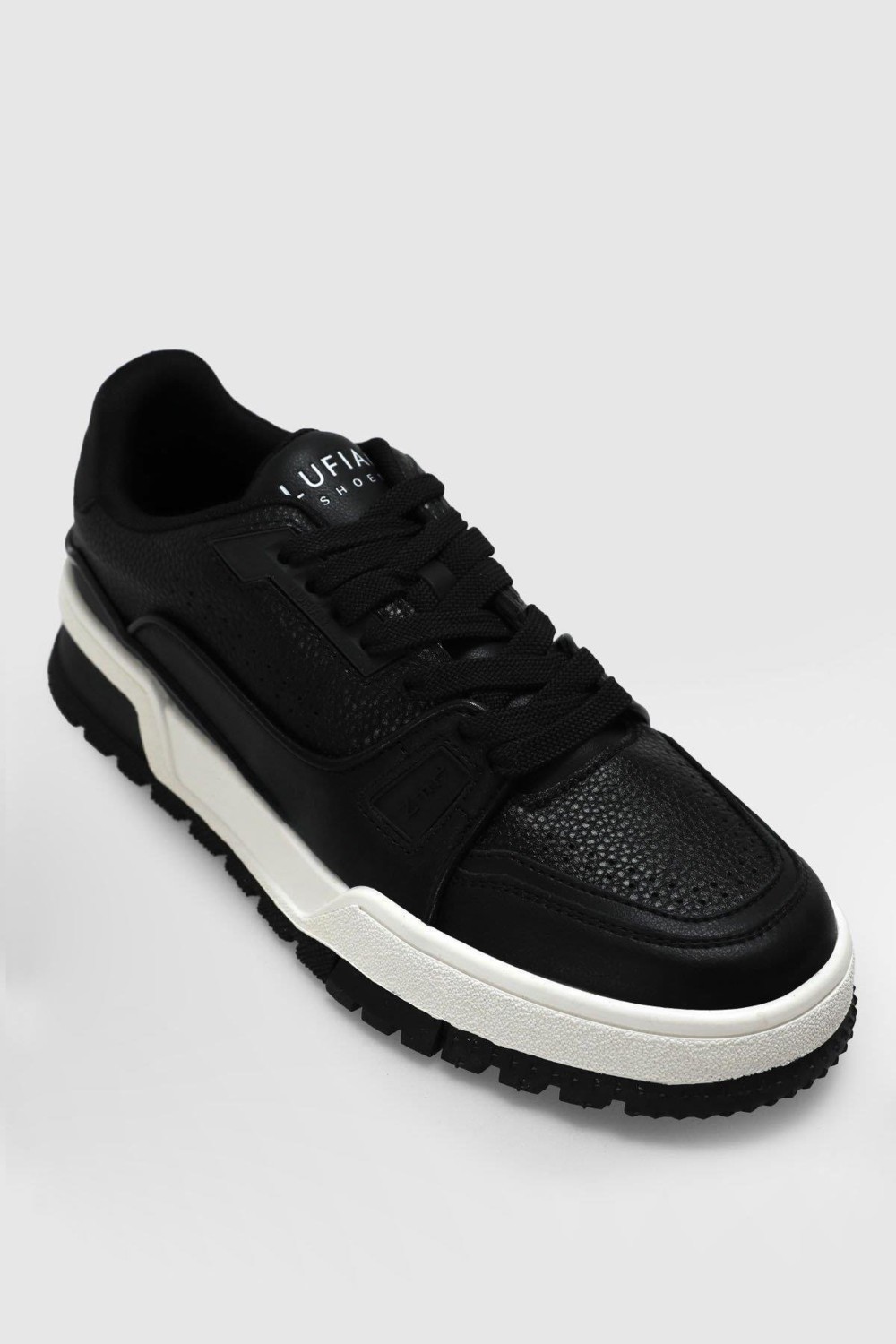 Lufian Albert Erkek Deri Sneaker Ayakkabı Siyah görsel 6