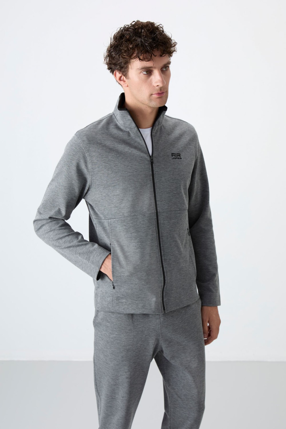 Air Jones Carlos Siyah Standart Kalıp Erkek Eşofman Takım - 85209 görsel 7