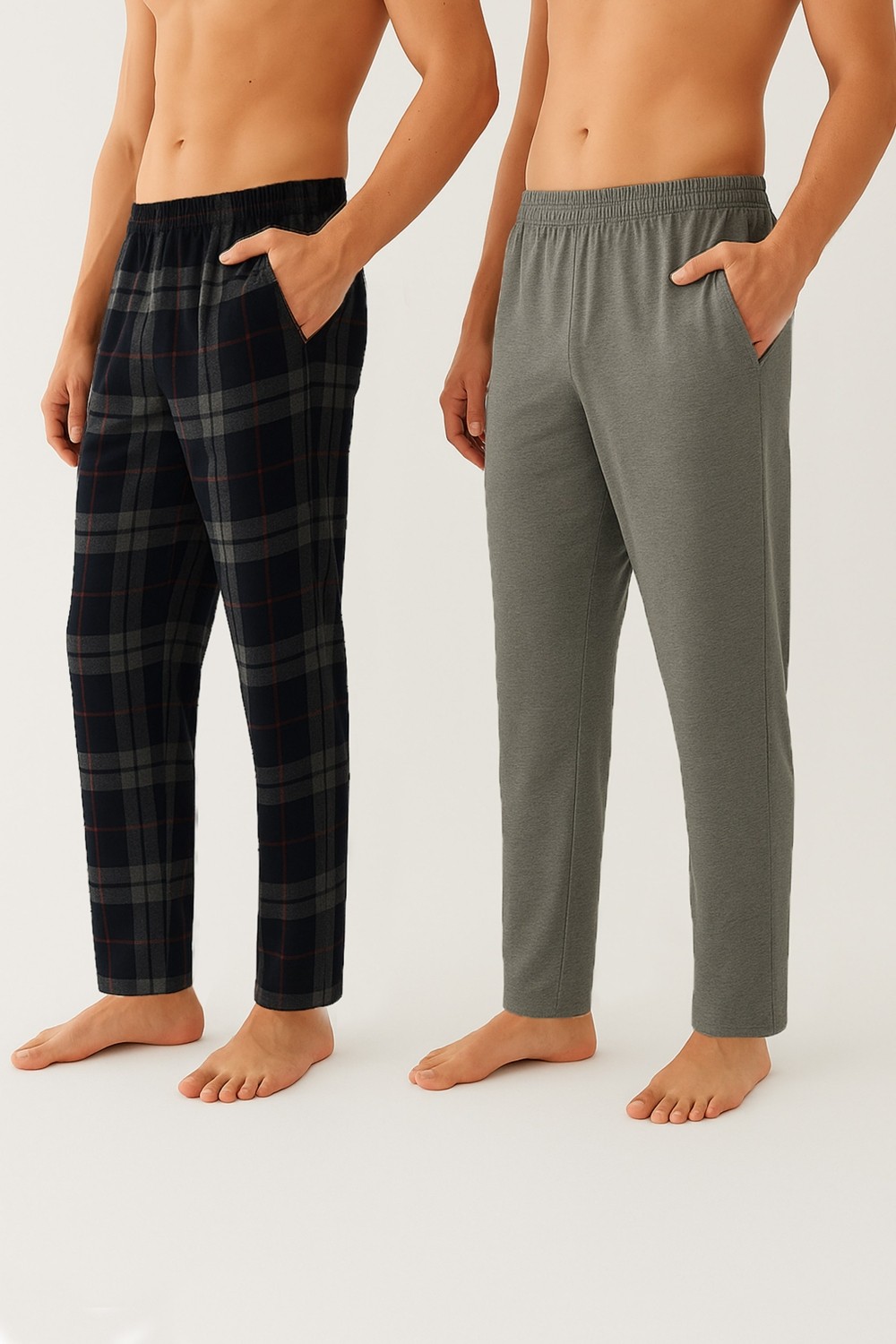 Koza İç Giyim Erkek Pamuklu 2'li Tek Alt Pijama