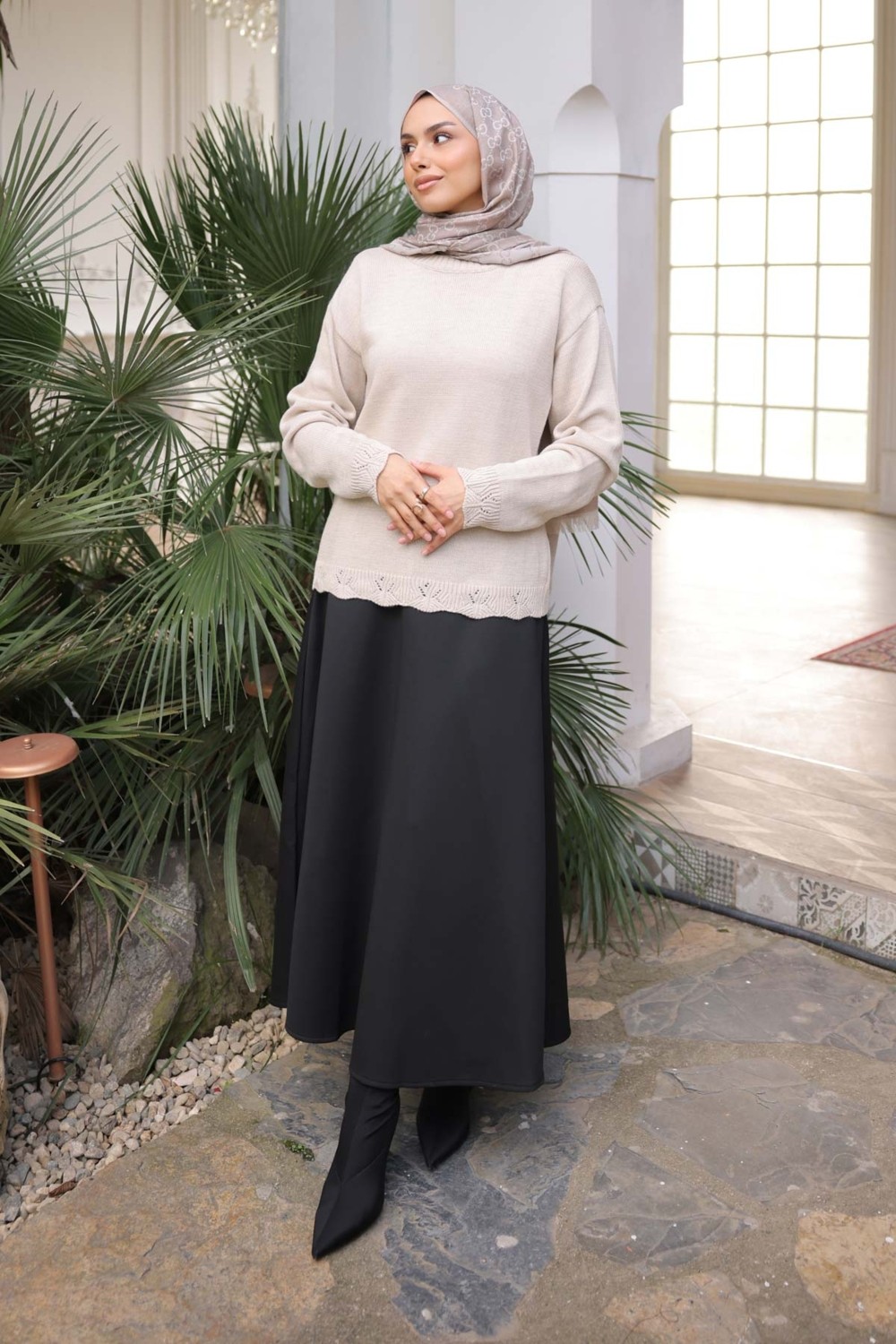 İmaj Butik Taş Bisiklet Yaka Triko Kazak görsel 4