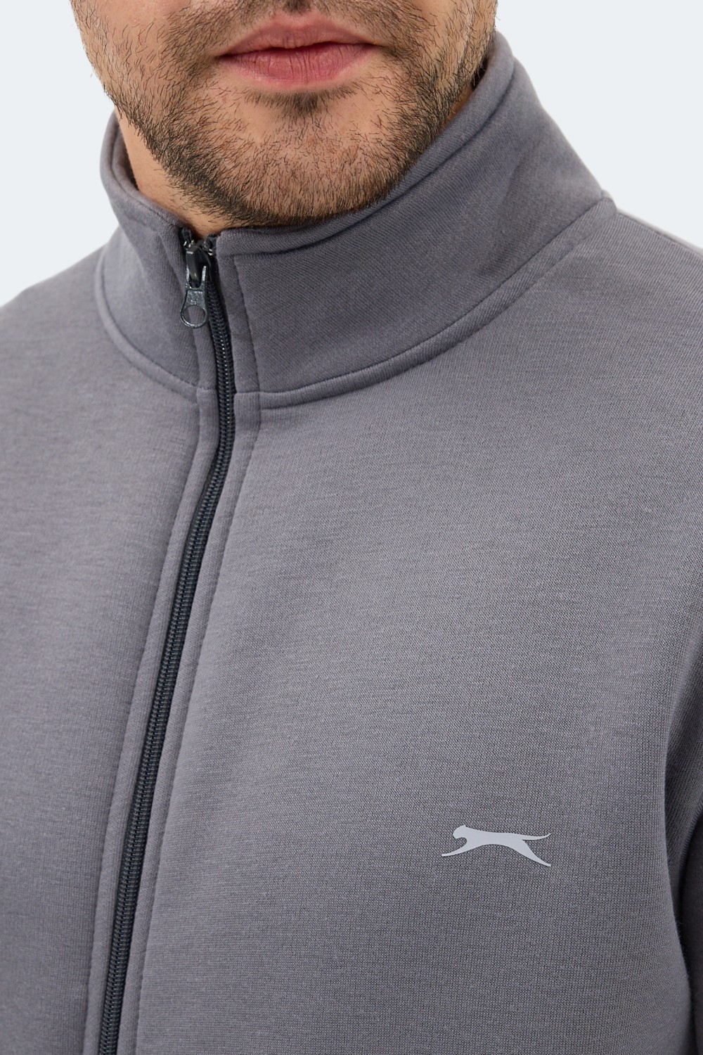 Slazenger MENDOZA I Erkek Fermuarlı Dik Yaka Cepli Lacivert Sweatshırt görsel 2
