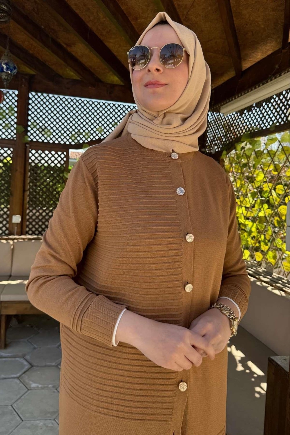 Rabia Şamlı Manolya Siyah Triko Hırka görsel 5