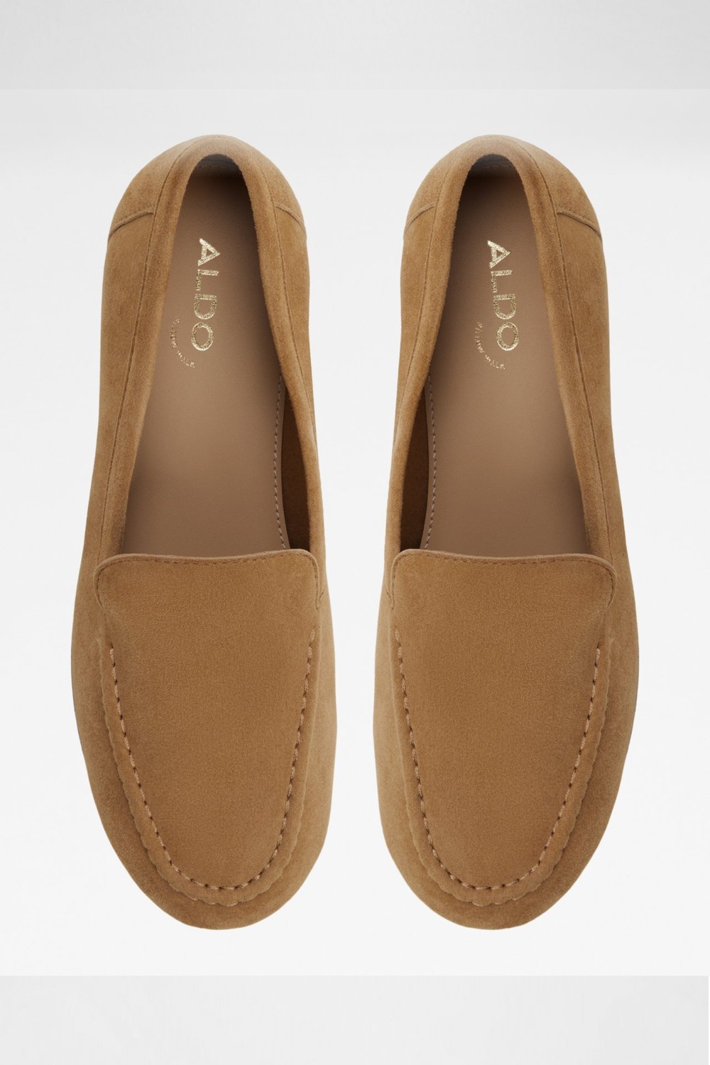 ALDO Florana Kadın Düz Oxford & Loafer Kahverengi Hakiki Deri Süet Tabanlı Ayakkabı görsel 6