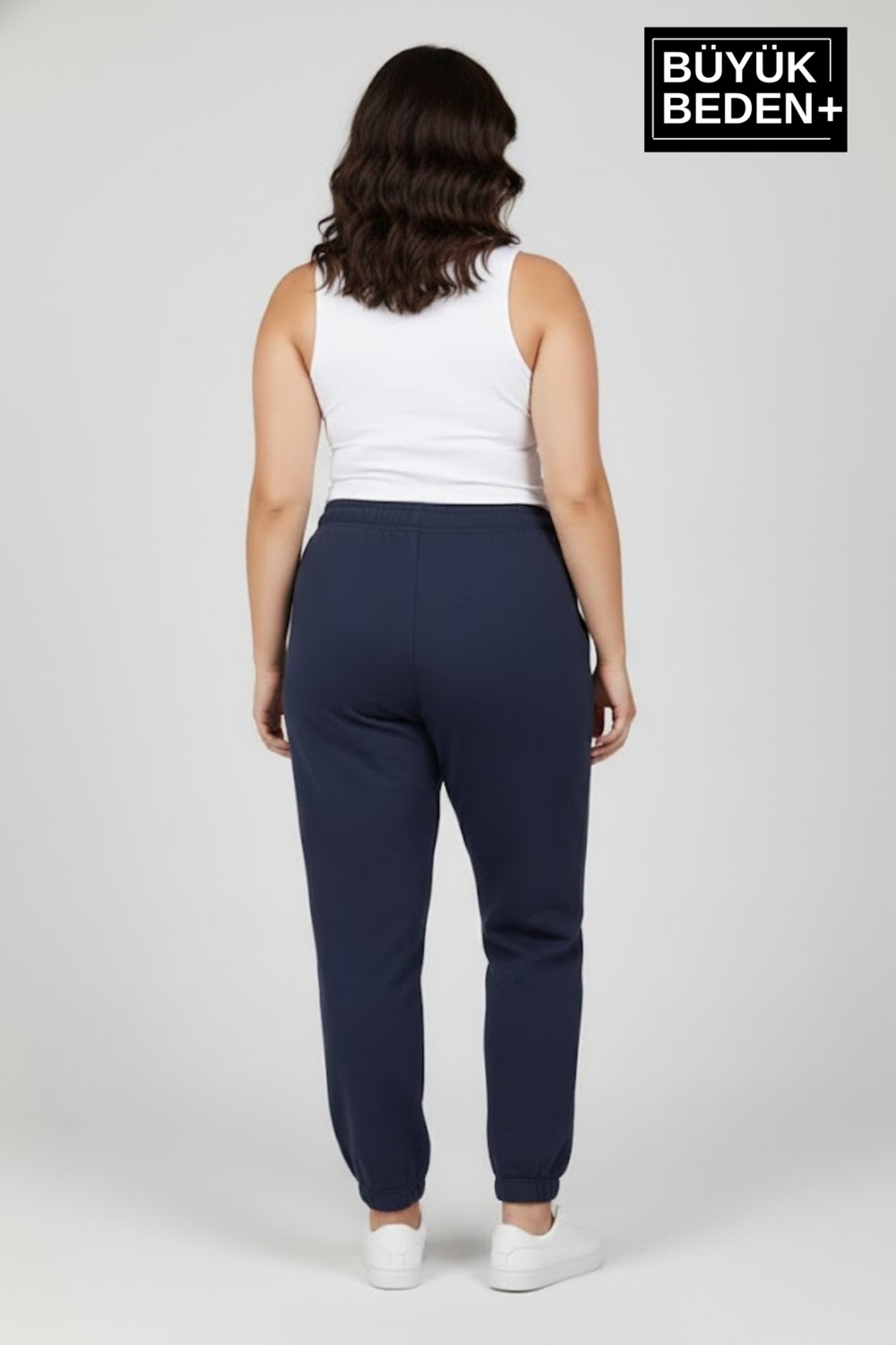 Superlife Kadın Büyük Beden Brooklyn Baskılı Paça Lastikli Jogger Ince Eşofman Altı SPR26BEAK951-2 görsel 6