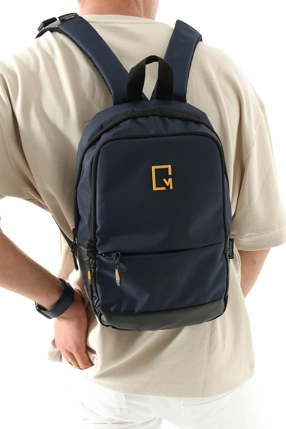 Teal Collection Yağmura Dayanıklı Mini Sırt Çantası, 2 Ana Bölme, Çok Cepli, Anahtarlıklı