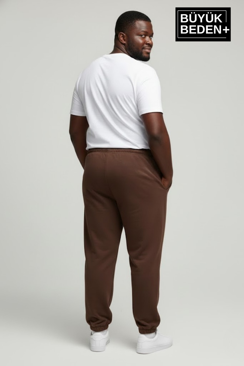 Superlife Erkek Büyük Beden N Logolu Paça Lastikli Rahat Kesim Jogger Ince Eşofman Altı SPR26BEA951-4 görsel 8
