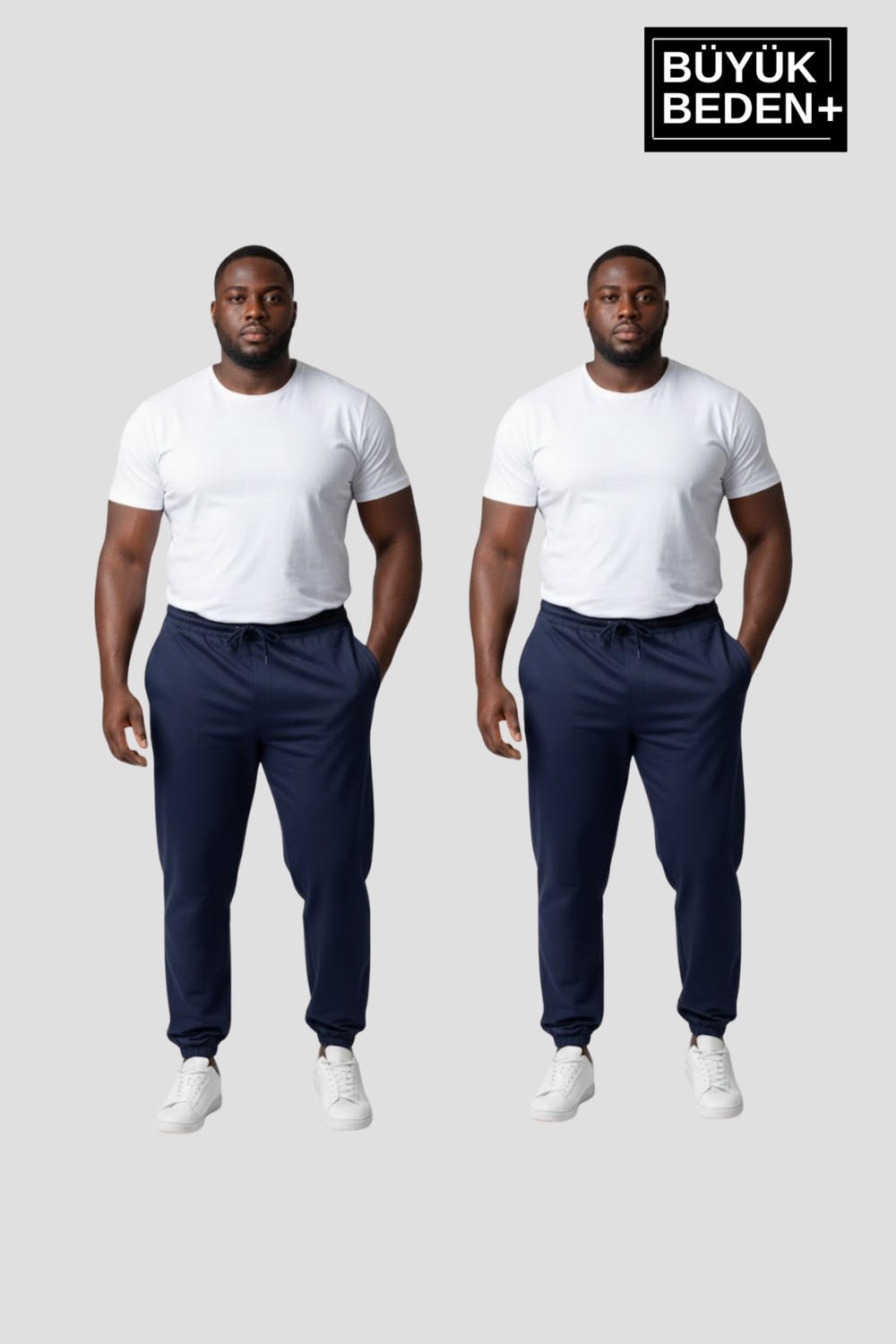 Superlife Erkek Büyük Beden Ikili Jogger Paça Lastikli Ince Eşofman Altı Seti SPR26BEA951+2