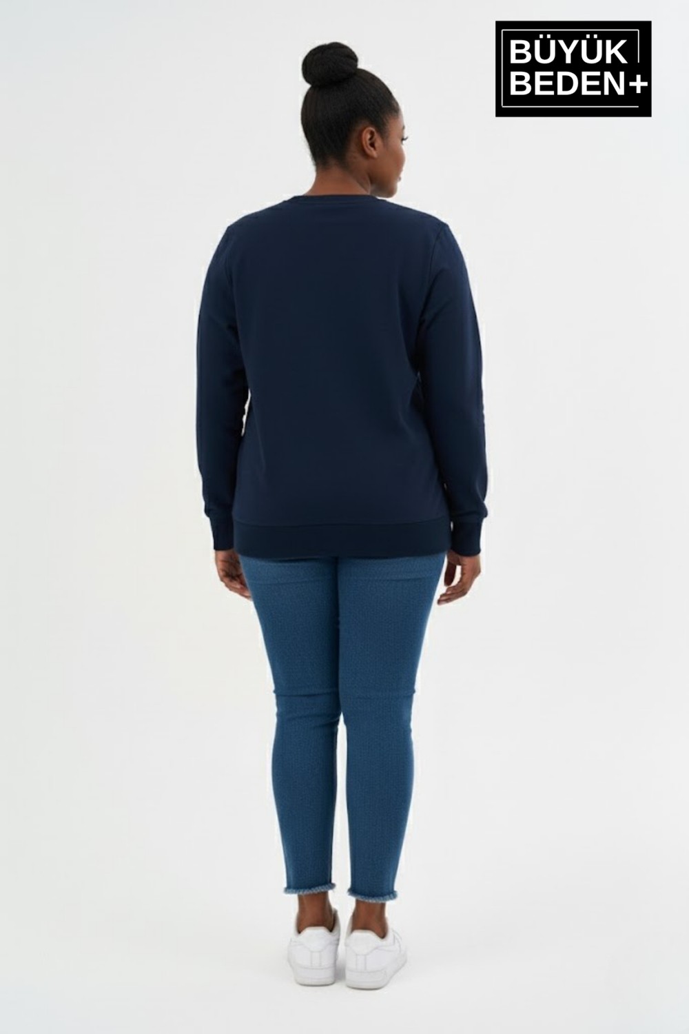 Superlife Kadın Büyük Beden New York Baskılı Bisilet Yaka Ince Sweatshirt SPR26BSWK956-5 görsel 6