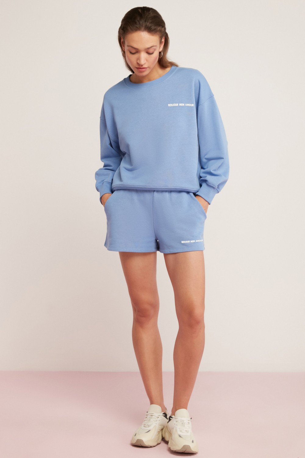 Ethiquet Sandra Kadın Pamuklu Içi Polarlı Yumuşacık Baskılı Yuvarlak Yaka Comfort Kırmızı Sweatshirt görsel 5
