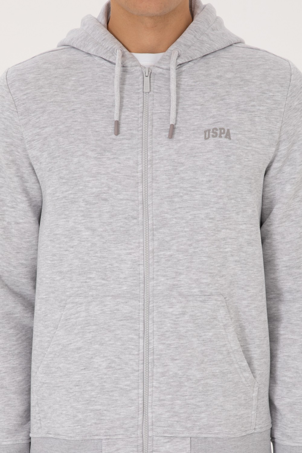 U.S. Polo Assn. Erkek Regular Fit Açık Gri Şardonlu Örme Hırka 50313755-VR001 görsel 6