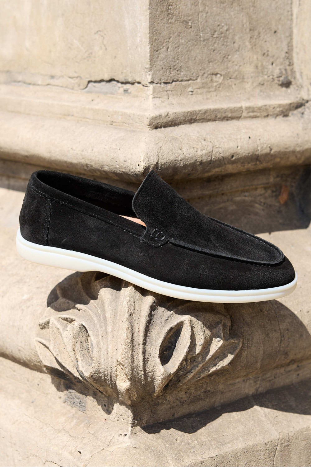 Vantaggio Shoes Erkek Loafer Ayakkabı %100 Hakiki Deri Süet Taban Düz Model