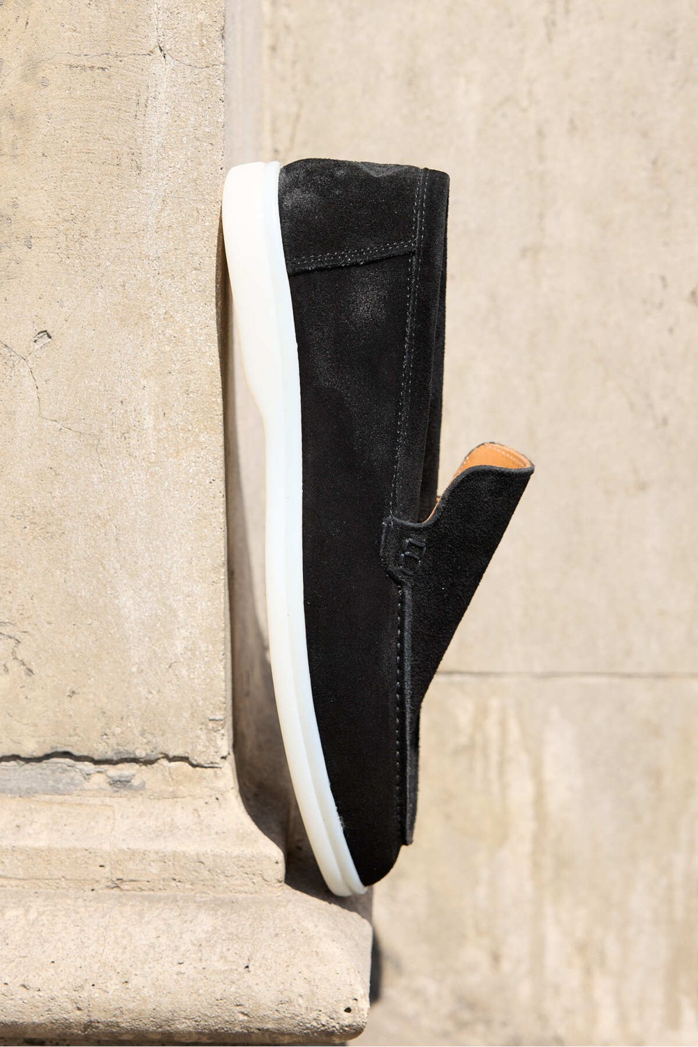 Vantaggio Shoes Erkek Loafer Ayakkabı %100 Hakiki Deri Süet Taban Düz Model görsel 3