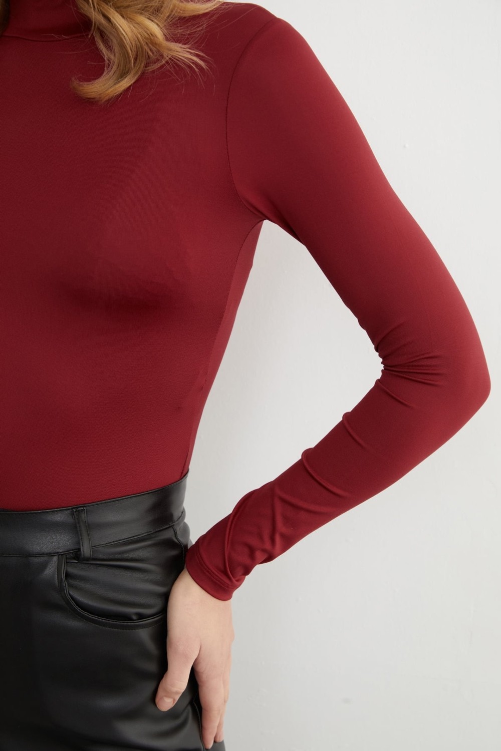 FullaModa Dik Yaka Çıtçıtlı Body görsel 6