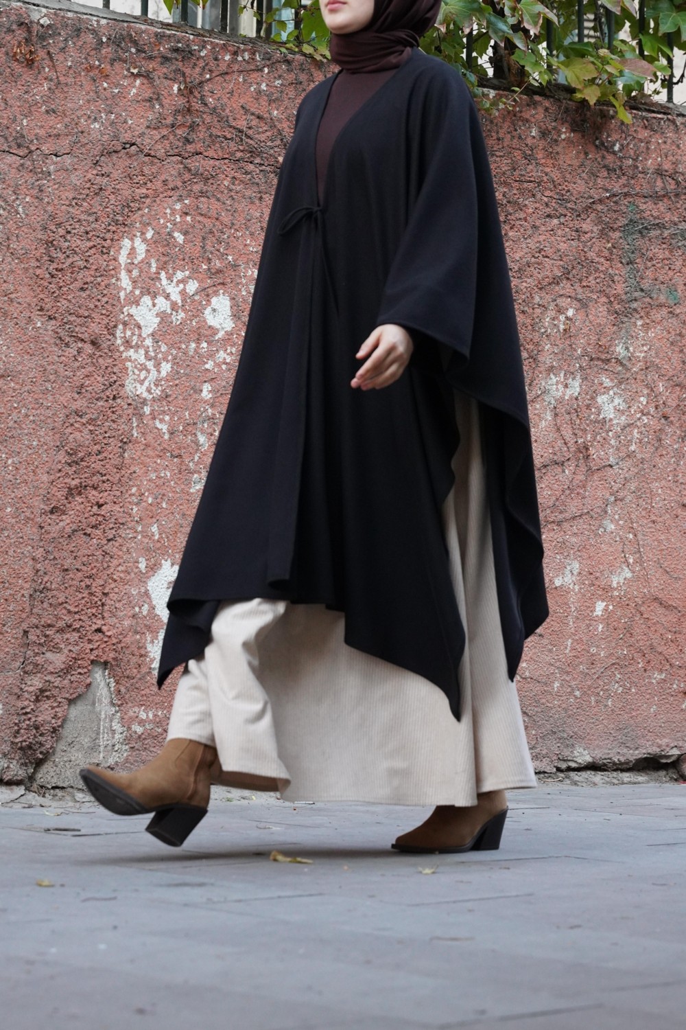 Ande Tesettür Triko Panço - Siyah görsel 4