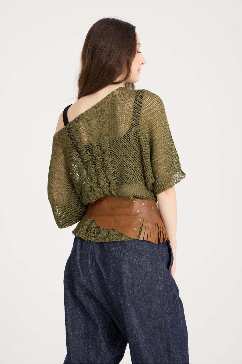 Yılday Gür Butik Outlander El Yapımı Püsküllü Deri Kemer görsel 3