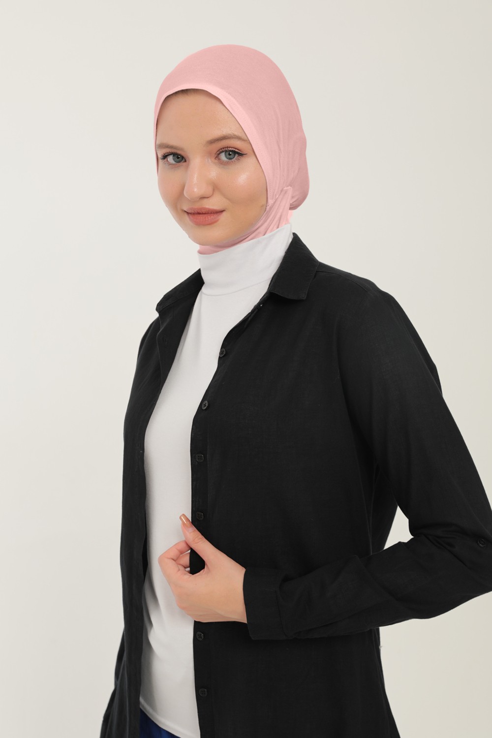 Kadın Uzun Kollu Yarım Balıkçı Yakalı Penye Likralı Body