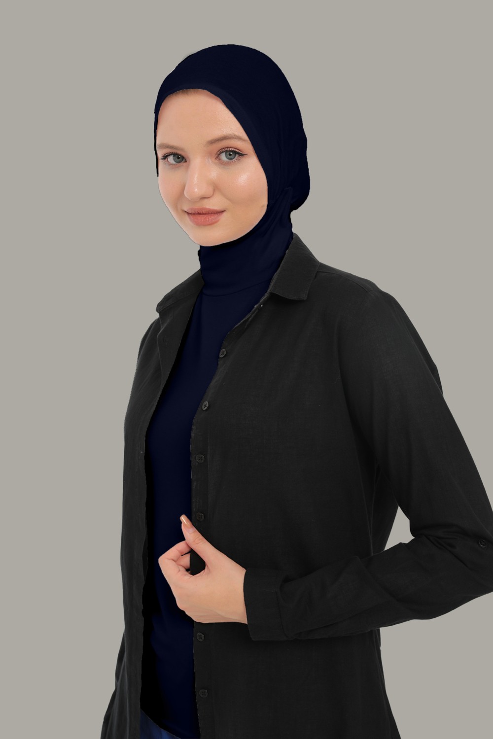 Kadın Uzun Kollu Body Boyunluklu Boneli Tam Badi Boğazlı Likralı görsel 8
