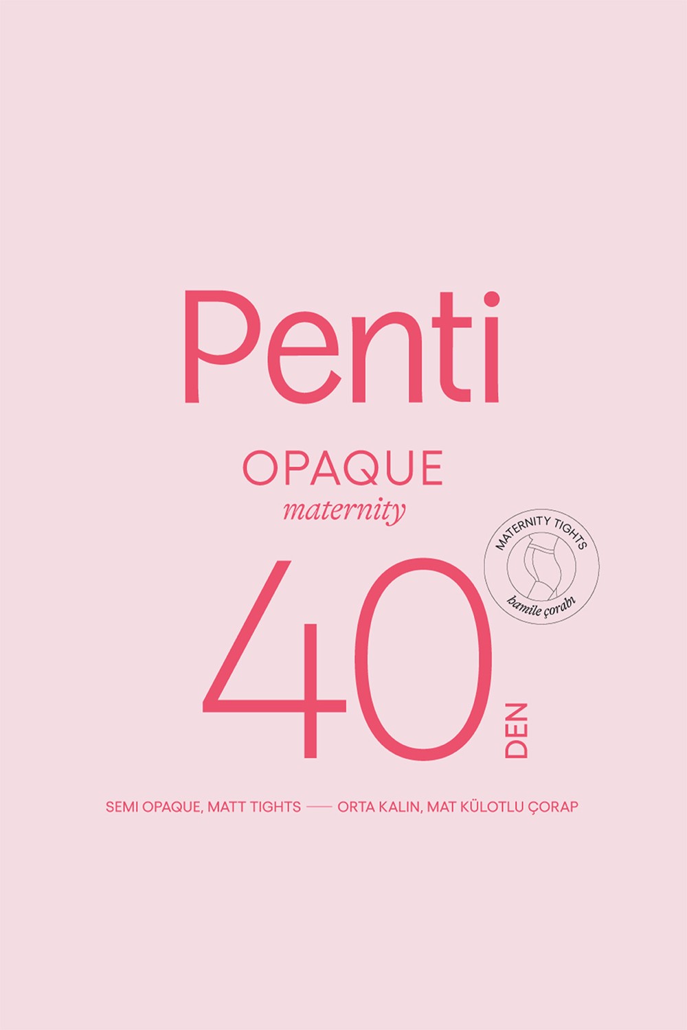 Penti Siyah Hamile 40 Külotlu Çorap-Pentilicious görsel 4