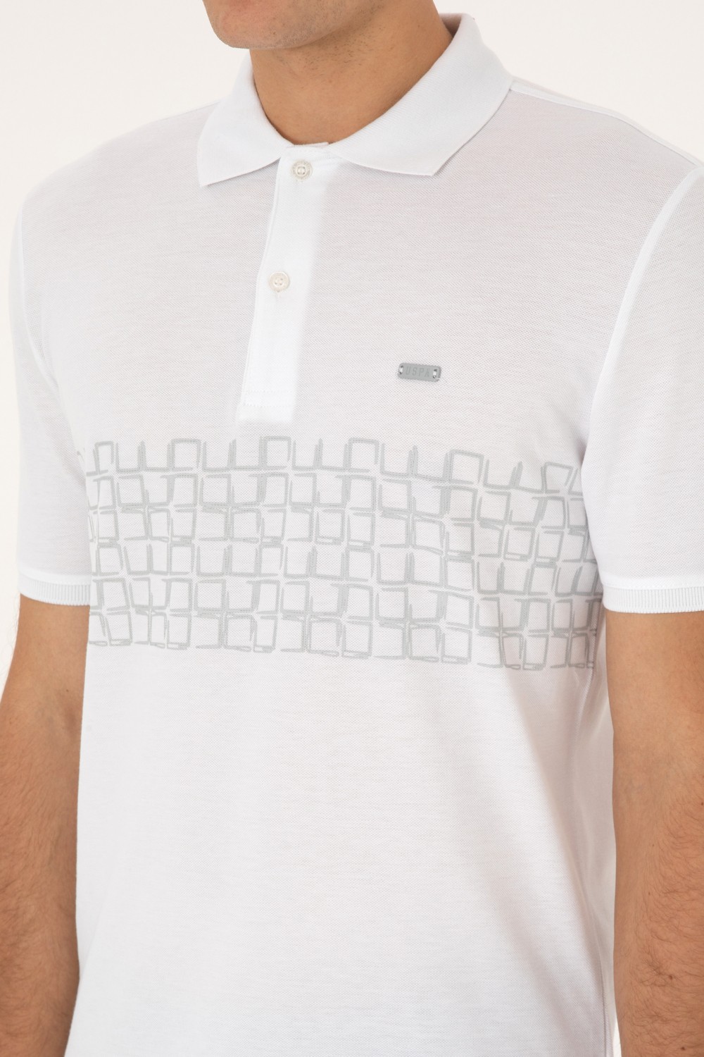 U.S. Polo Assn. Erkek Regular Fit Polo Yaka Açık Mavi Tişört 50324789-VR003 görsel 7
