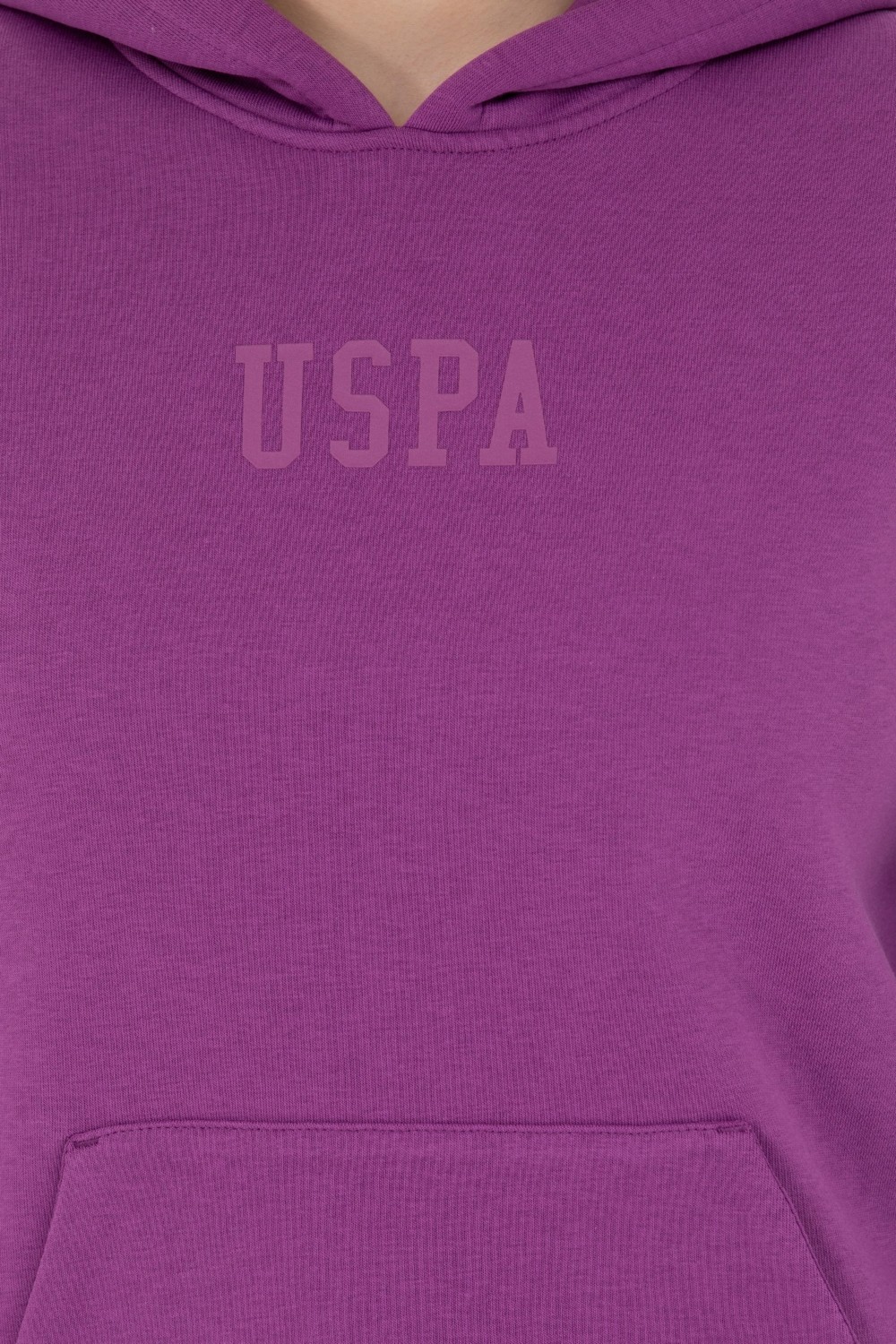 U.S. Polo Assn. Kadın Violet Kapüşonlu Basic Sweatshirt 50271557-VR203 görsel 7