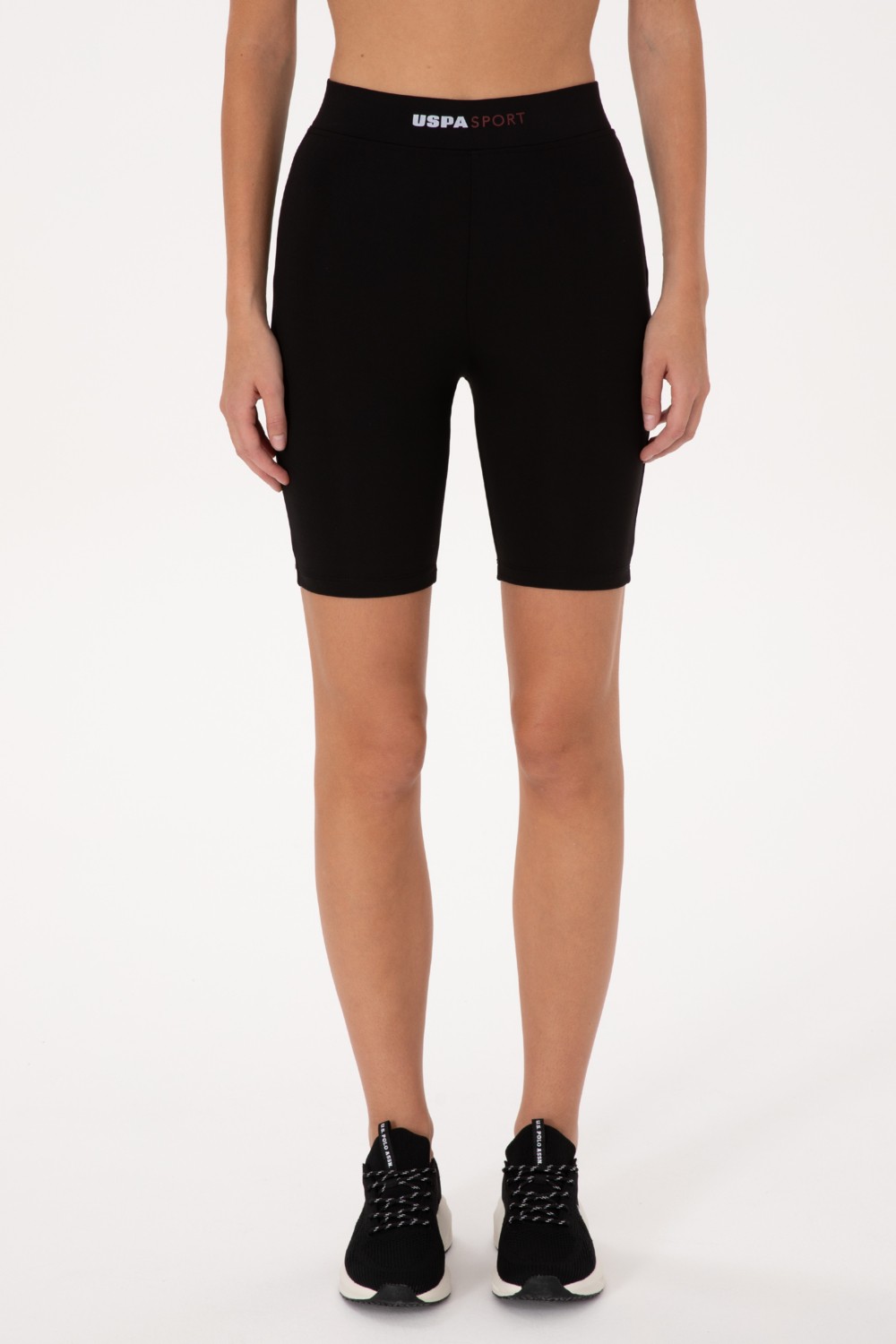 U.S. Polo Assn. Kadın Siyah Örme Şort 50270238-VR046 görsel 6