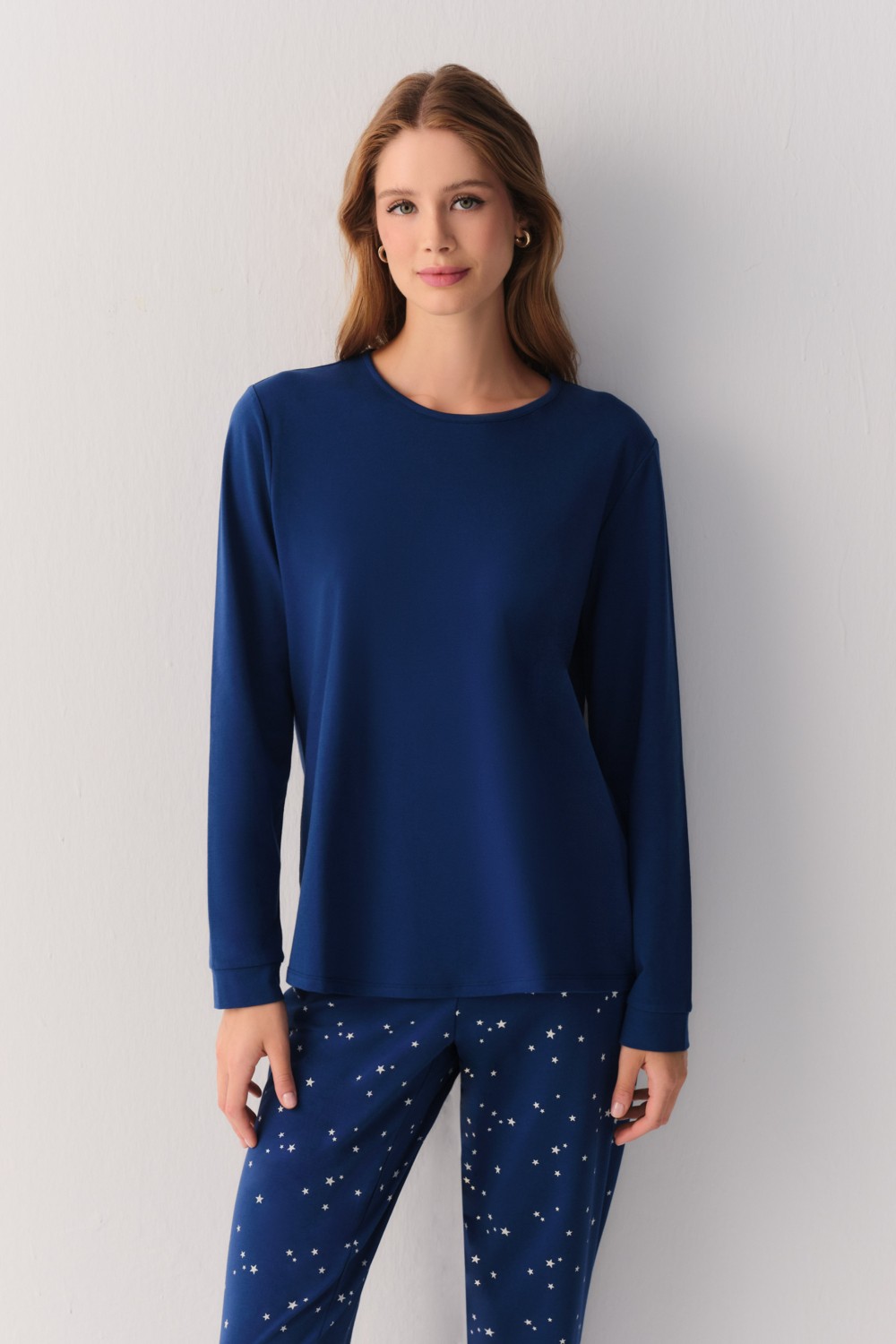 Suwen Dreaming Stars Pamuklu Pijama Takımı görsel 2