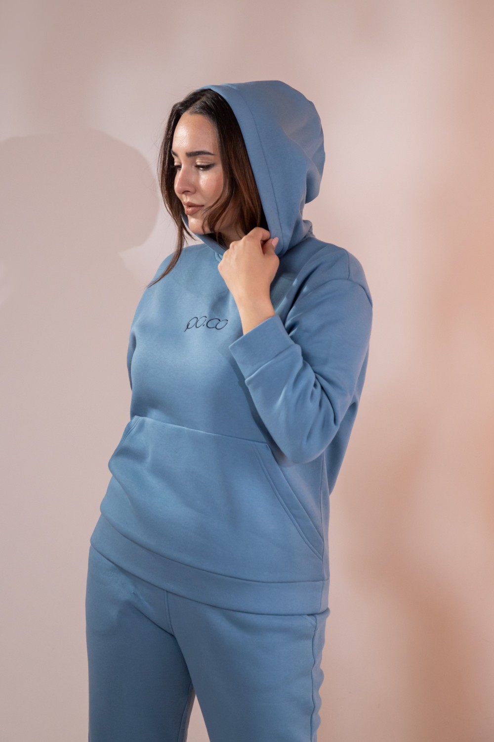 Roxxlen Kadın Büyük Beden Cepli Sweatshirt görsel 8