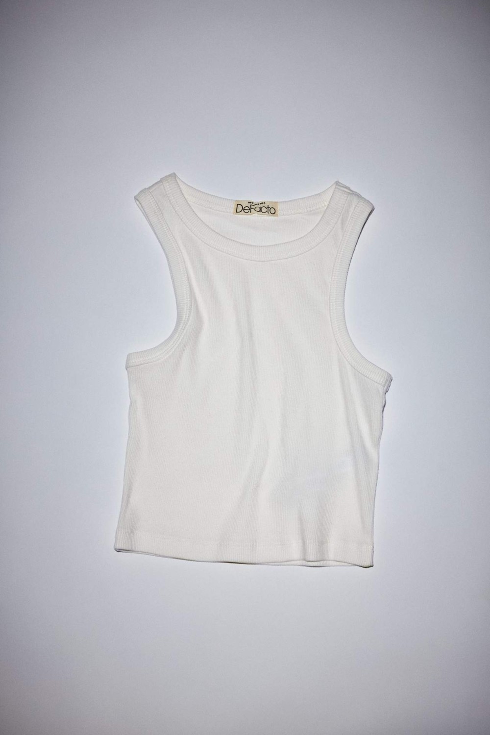 DeFacto Fitted Halter Yaka Fitilli Kaşkorse Atlet U0357AZ25SM görsel 7