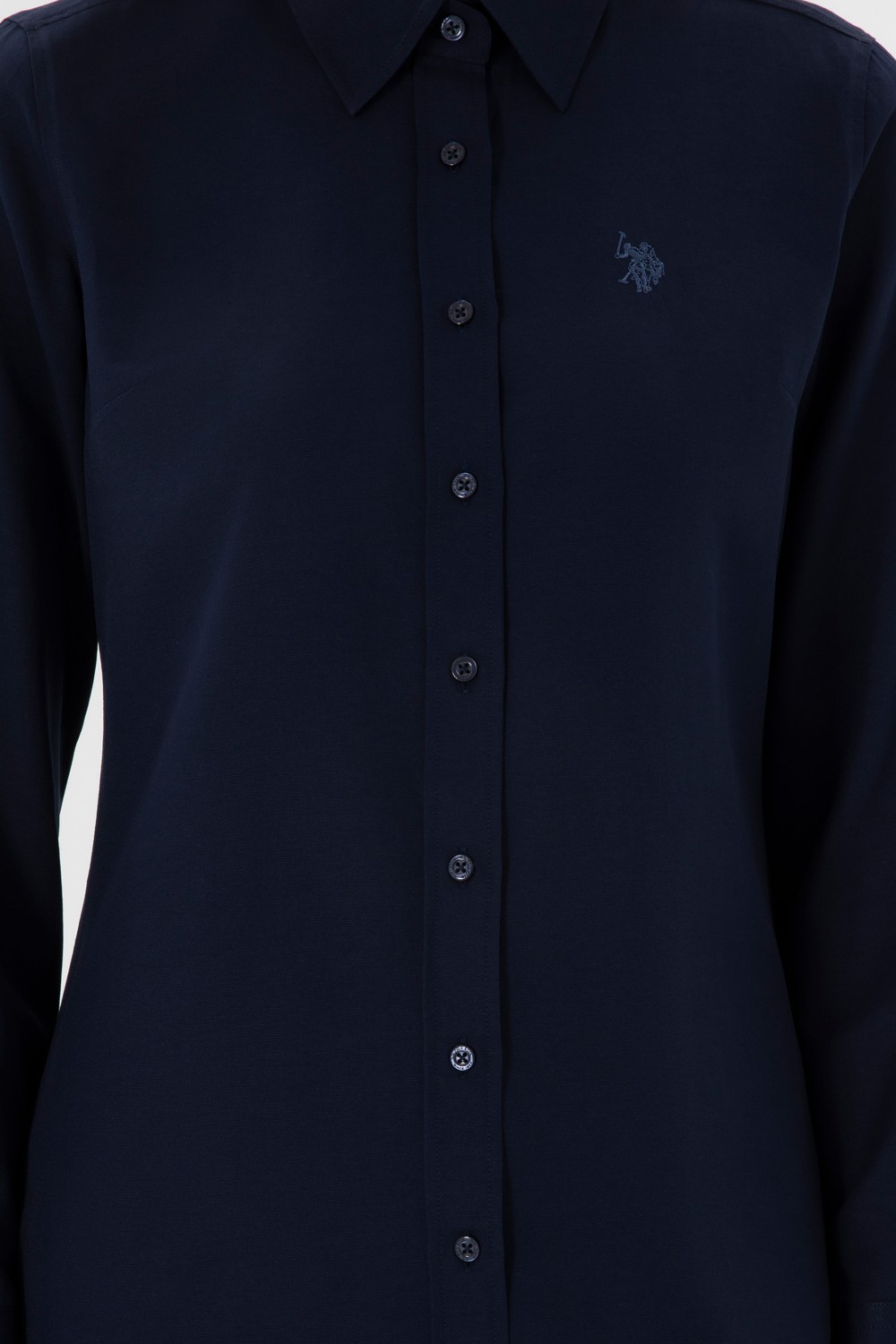 U.S. Polo Assn. Kadın Açık Mavi Uzun Kollu Basic Gömlek 50316711-VR003 görsel 7