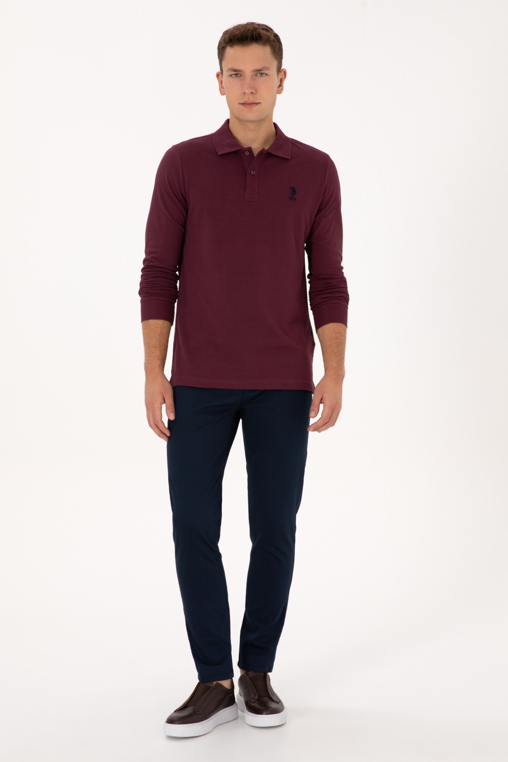 U.S. Polo Assn. Erkek Slim Fit Lacivert Kanvas Pantolon 50316835-VR033