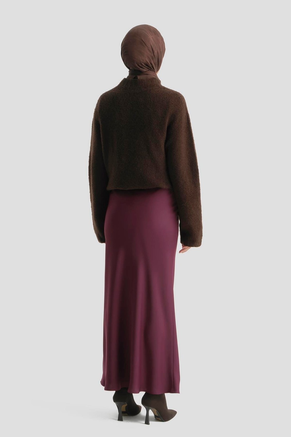 Armine Saten Etek Bordo görsel 3