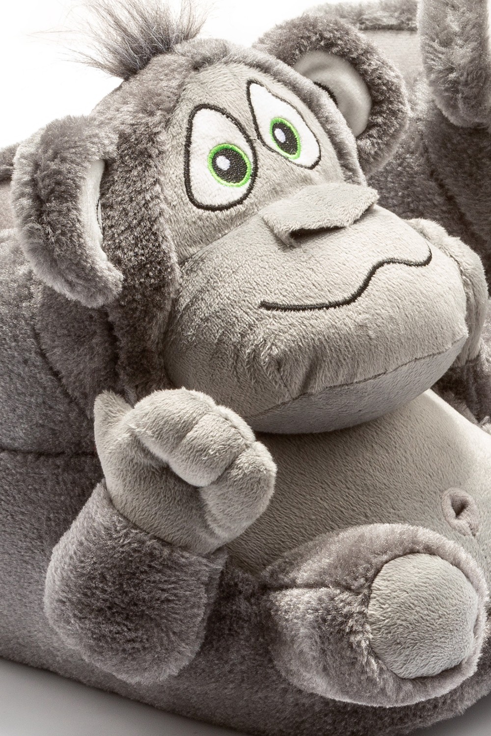 Twigy Monkey Unisex Hayvanlı Panduf Gri 36/43 görsel 3