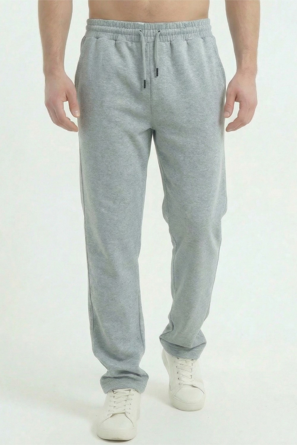 Veleno Erkek Siyah Baggy Bol Paça Oversize Relaxed 4 Mevsim Eşofman Altı Bol Paça 2 Iplik Tam Kalıp