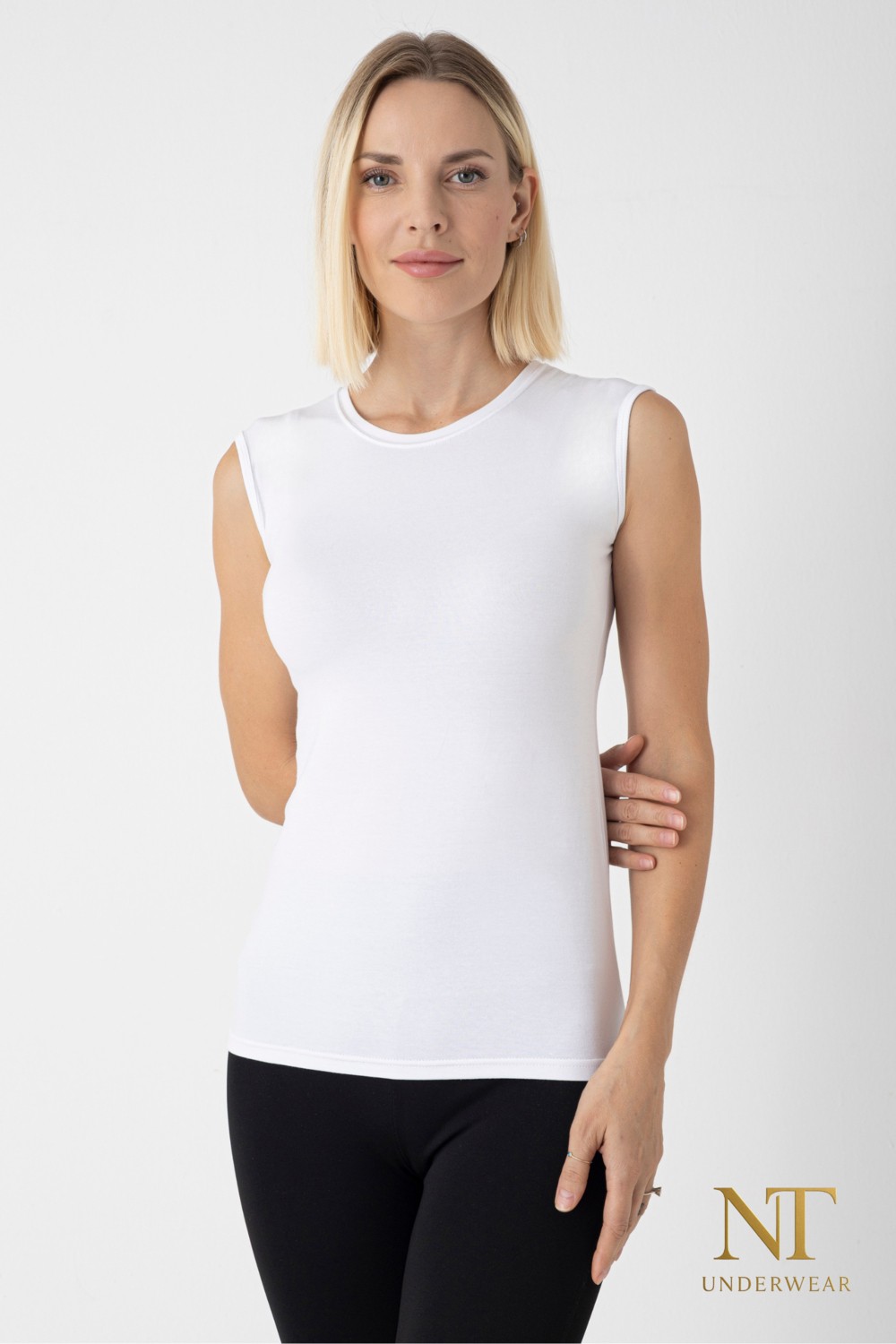 NT Underwear Kadın Bambu Sıfır Kol Body, Gün Boyu Doğal Konfor görsel 2