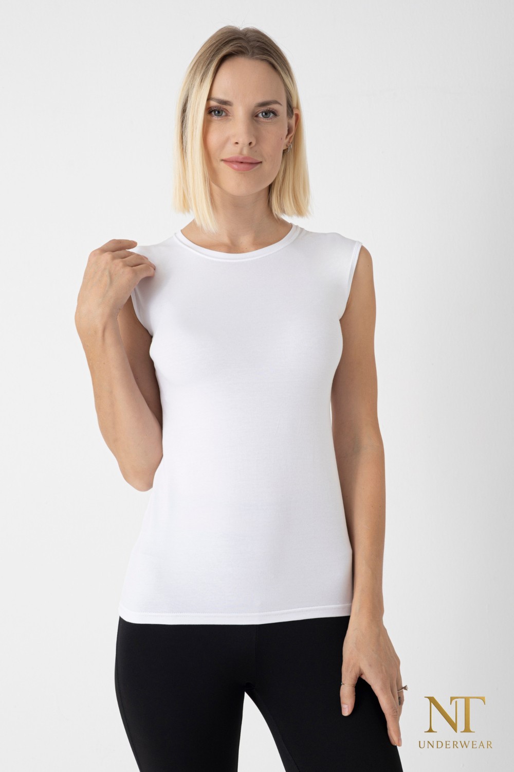 NT Underwear Kadın Bambu Sıfır Kol Body, Gün Boyu Doğal Konfor görsel 3