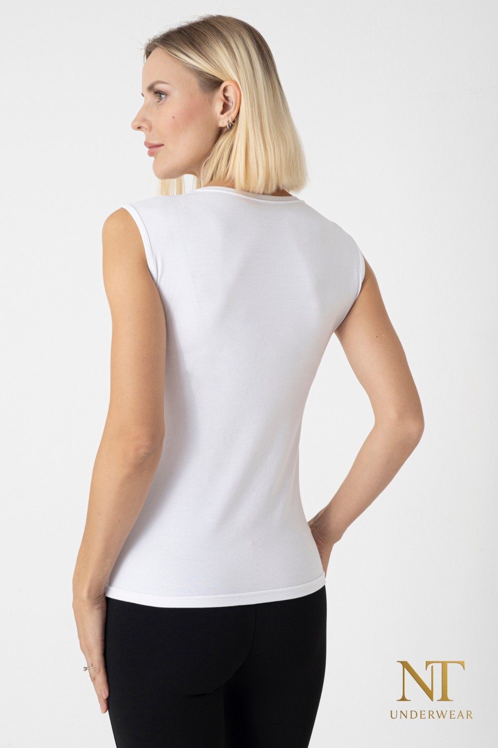NT Underwear Kadın Bambu Sıfır Kol Body, Gün Boyu Doğal Konfor görsel 4