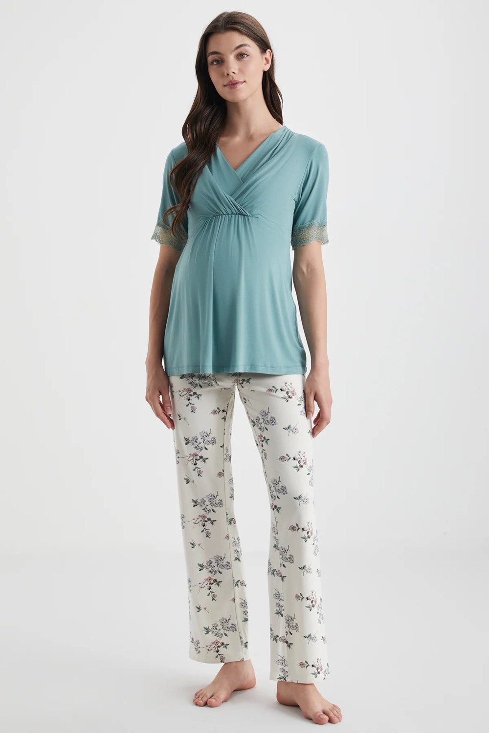Yumuşak Dokulu Hamile Pijama Takımı görsel 2