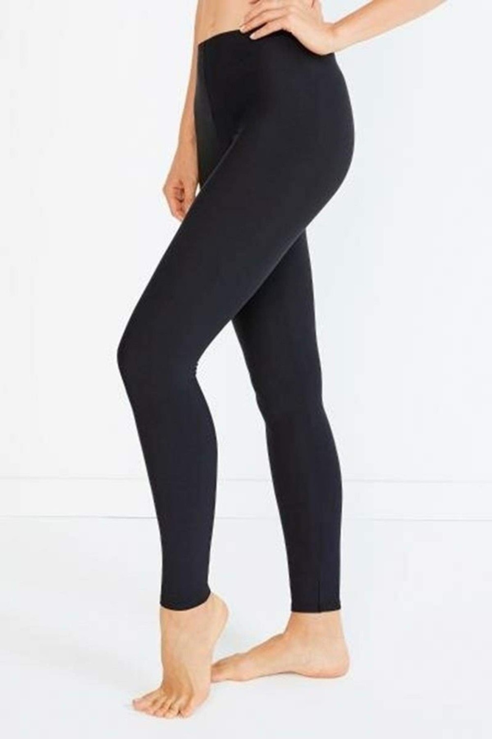 ModaSize Kadın Içi Pamuklu Termal Pijama Tayt Içlik Siyah