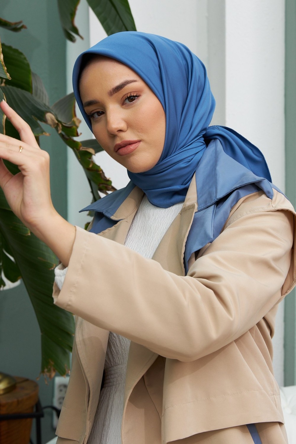 Silk Home Düz Renk Twill Eşarp görsel 2