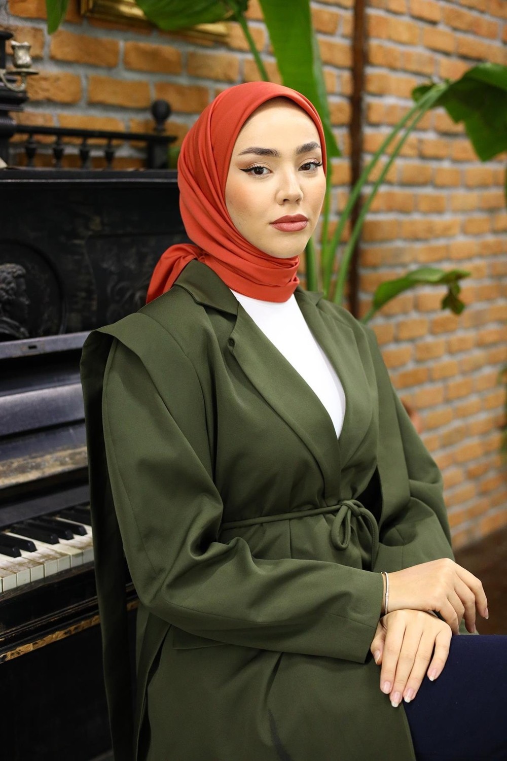 Silk Home Düz Renk Twill Eşarp