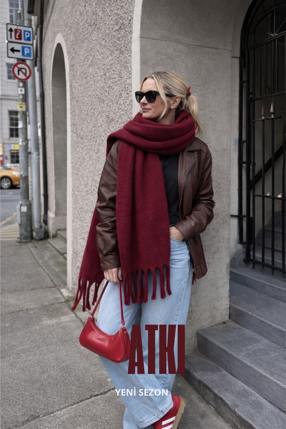 Wega Moda Ithal Puffy Cherry Atkı Şal Omuz Şalı - Büklümlü Atkı Şal - Puffy Cherry Yumuşak Omuz Şalı