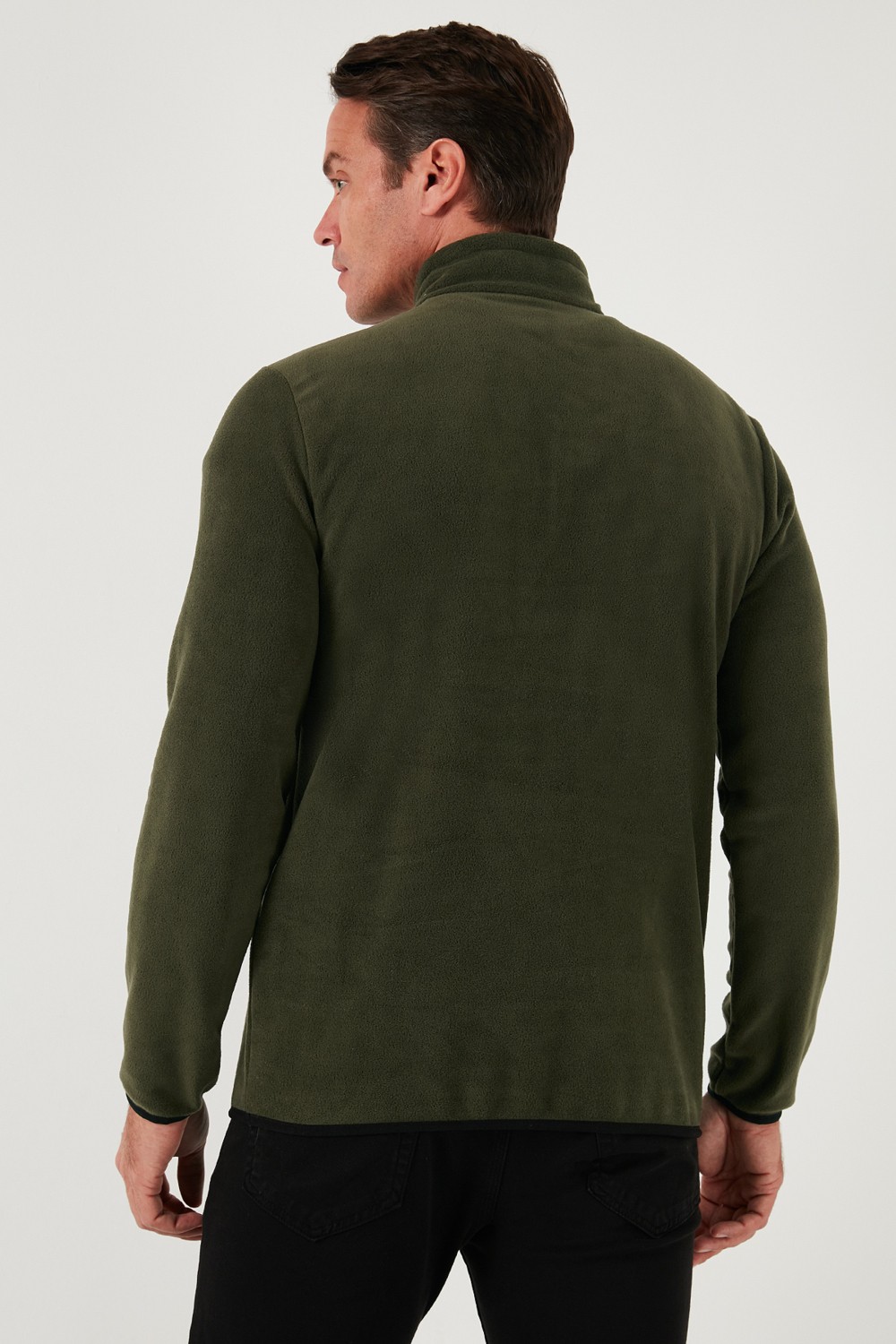 Buratti Slim Fit Yarım Fermuarlı Dik Yaka Soğuk Geçirmez Polar Erkek POLAR 5906003 görsel 6