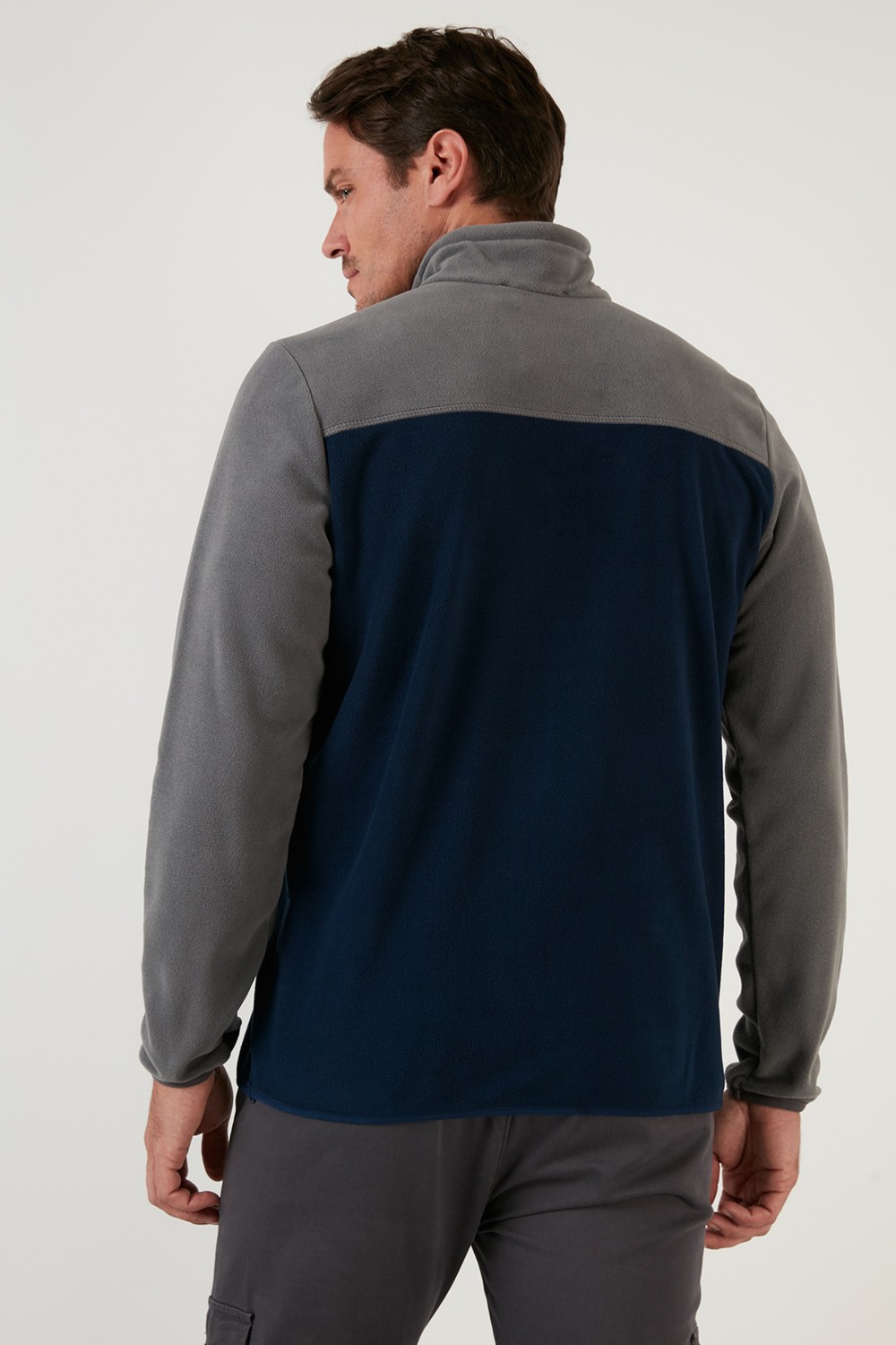 Buratti Regular Fit Fermuarlı Dik Yaka Kışlık Şardonlu Polar Erkek Polar 5906016 görsel 5